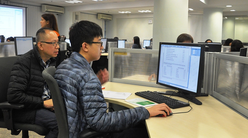 The Open Day offered an opportunity for visitors to try out the Onscreen Marking System